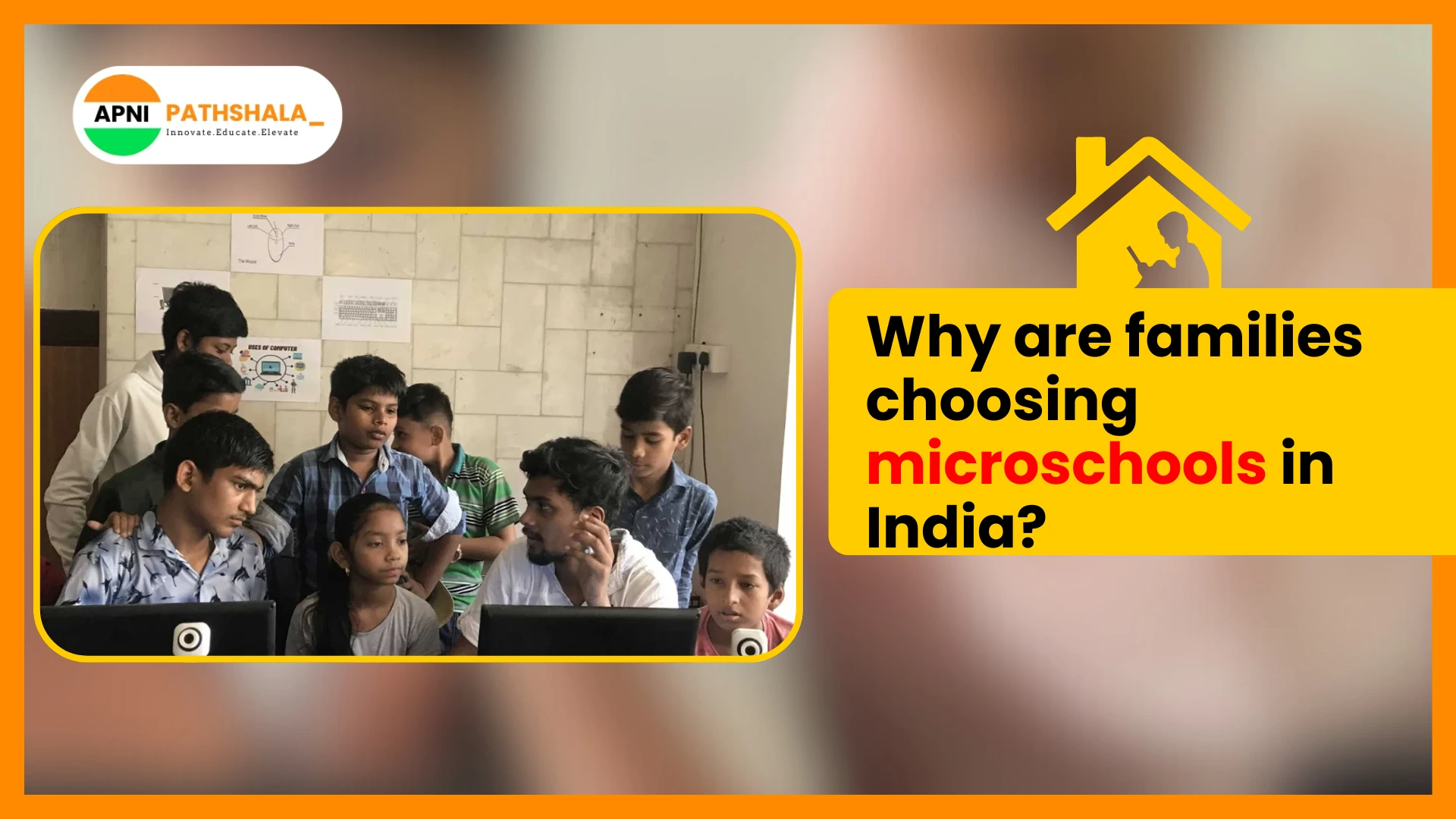 Kids learning in a microschool in India.