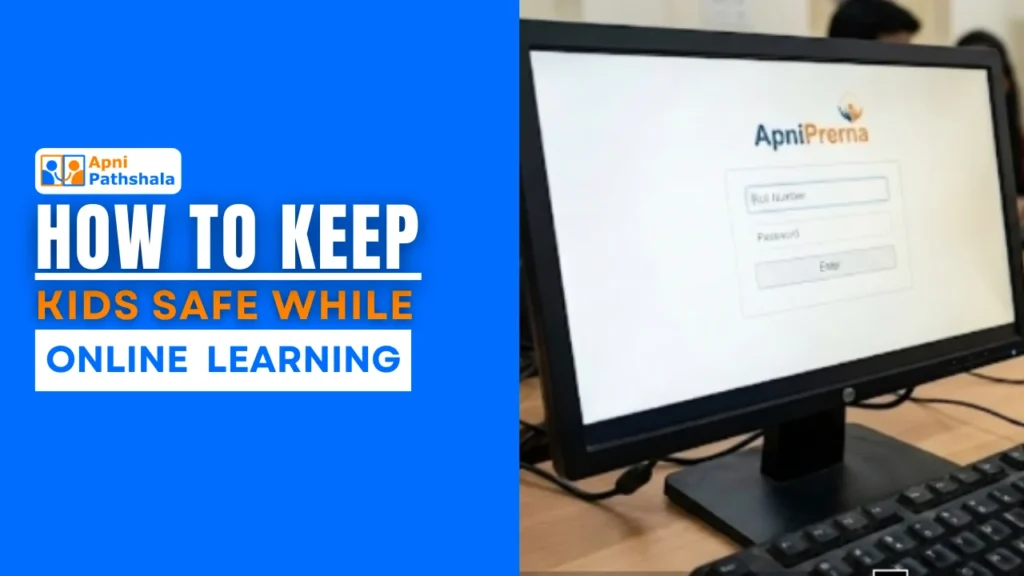 Child learning online safely with supervised computer environment