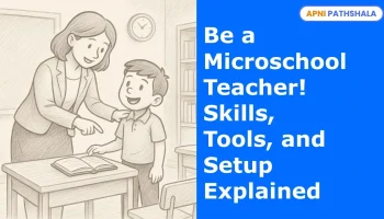 A teacher is assisting a student with their learning, and a title is written alongside this scenario