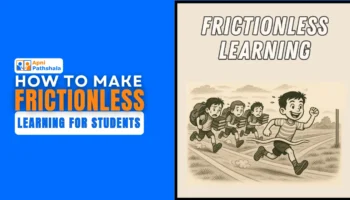Children running with books and bags, showing friction in education with the title How to Make Frictionless Learning for Students