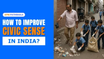 School students cleaning Indian streets – how to improve civic sense in India through student action.